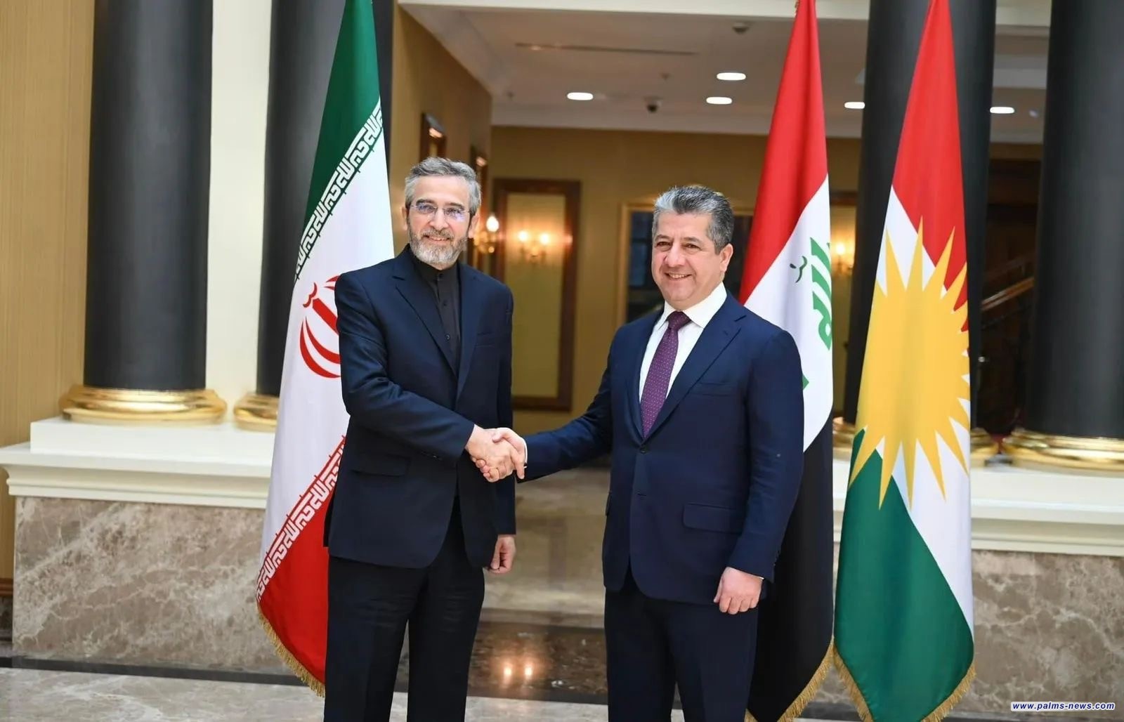 بارزاني وباقري يشددان على ضرورة استتباب الأمن والاستقرار في المنطقة