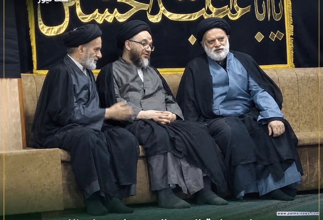 بالصور .. أبناء المرجع الاعلى السيد السيستاني يقدمان واجب العزاء لنجل المرشد الشهيد علي خامنئي