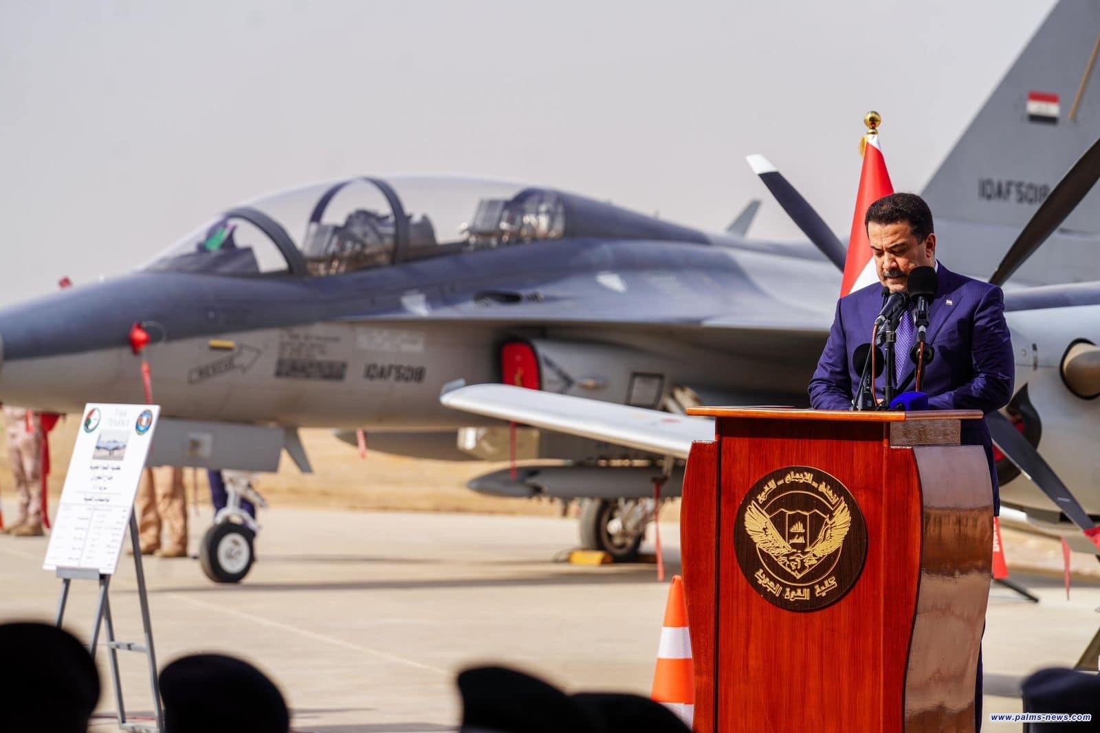 السوداني يصل قاعدة بلد الجوية