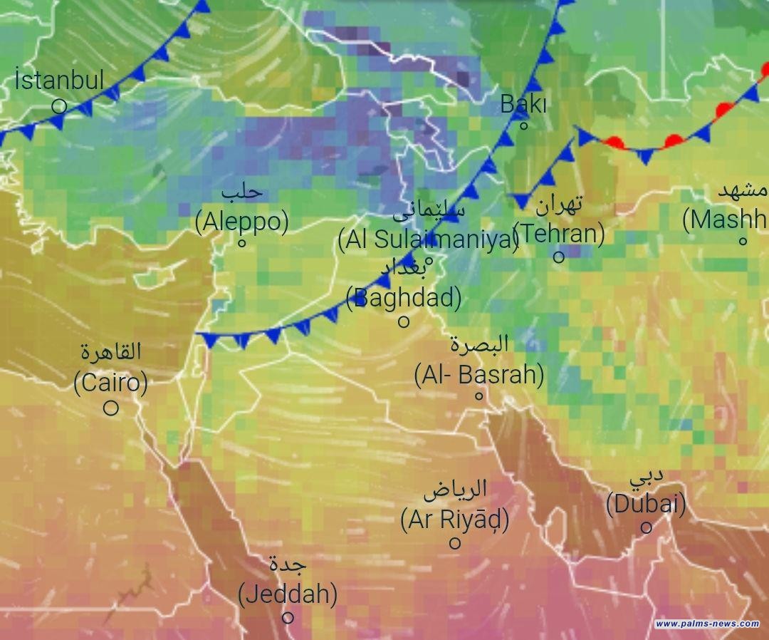 الأنواء الجوية :موجات غبار متوقعة ونشاط في سرعة الرياح غداً الأحد