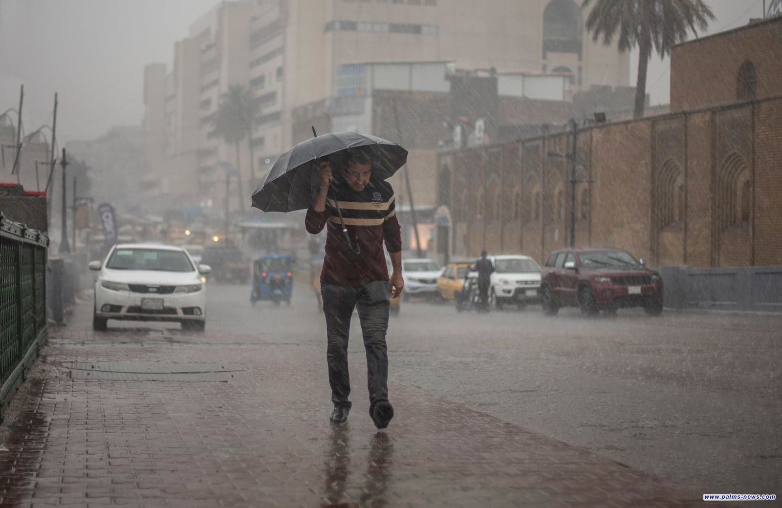 هيئة الأنواء الجوية: أمطار رعدية غزيرة متوقعة في شرق العراق مساء الثلاثاء