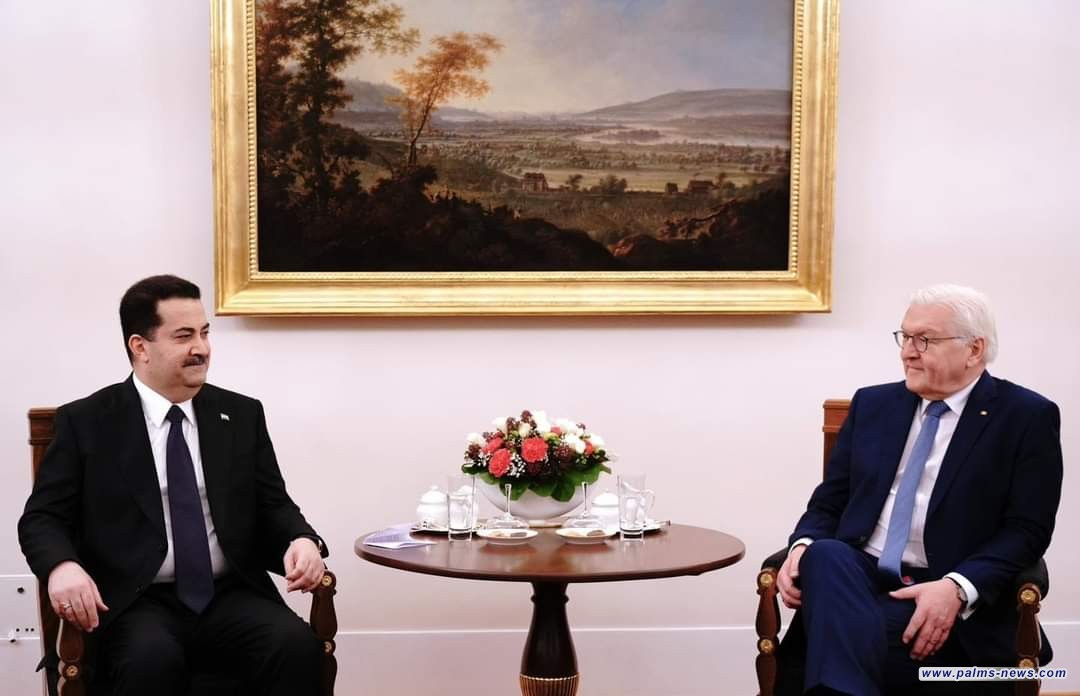 الرئيس الألماني يستقبل رئيس مجلس الوزراء محمد شياع السوداني يلتقي في برلين