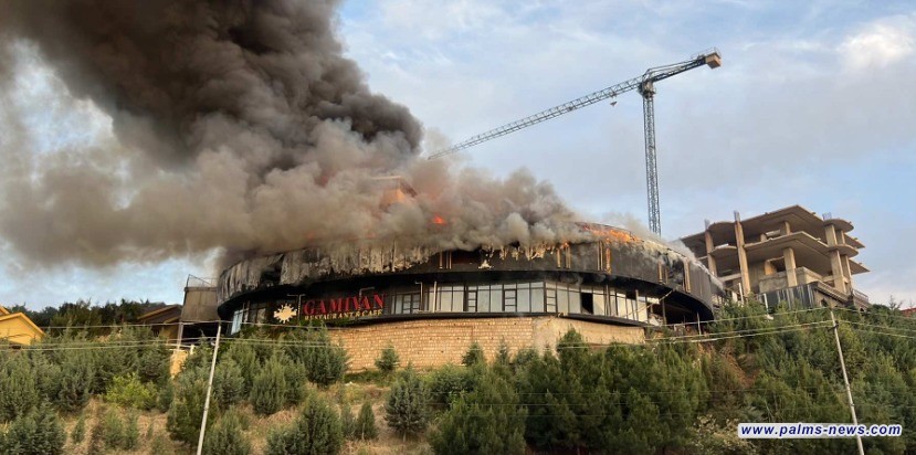 أربيل.. اندلاع حريق كبير في أحد الكافيهات