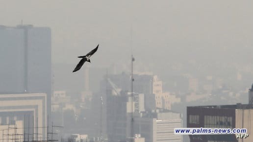 التلوث يلزم سكان طهران منازلهم