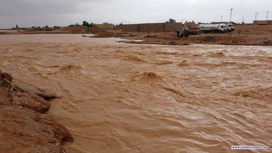 لأول مرة منذ 40 عاماً ارتفاع مناسيب  أودية الأنبار بسبب سيول الأردن وسوريا