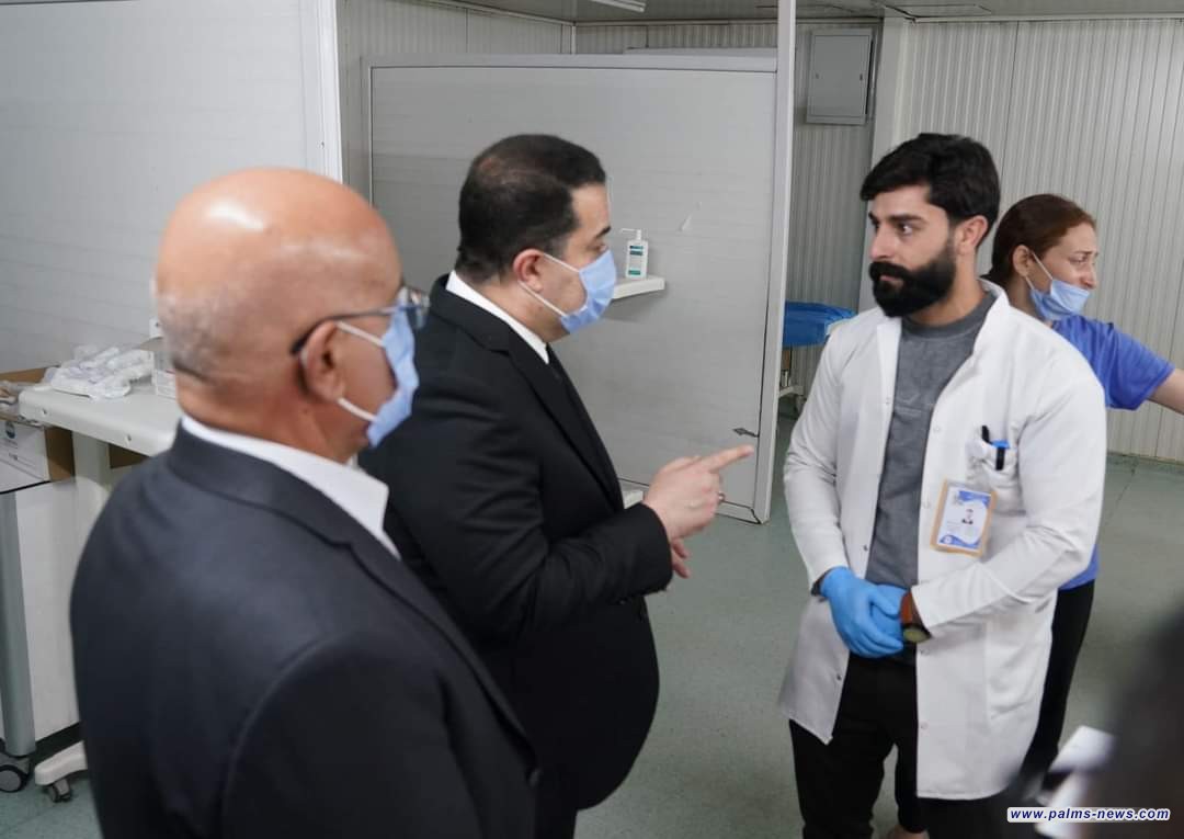 السوداني يزور المصابين بحادثة حريق الحمدانية .