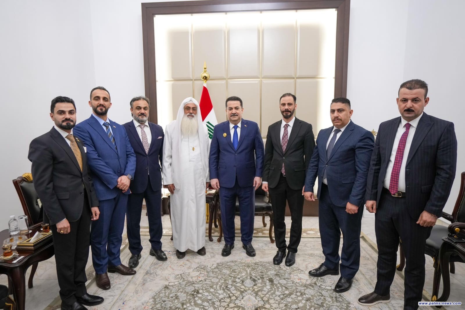 السوداني يستقبلُ رئيس ديانة الصابئة المندائيين في العراق الشيخ ستار جبار الحلو