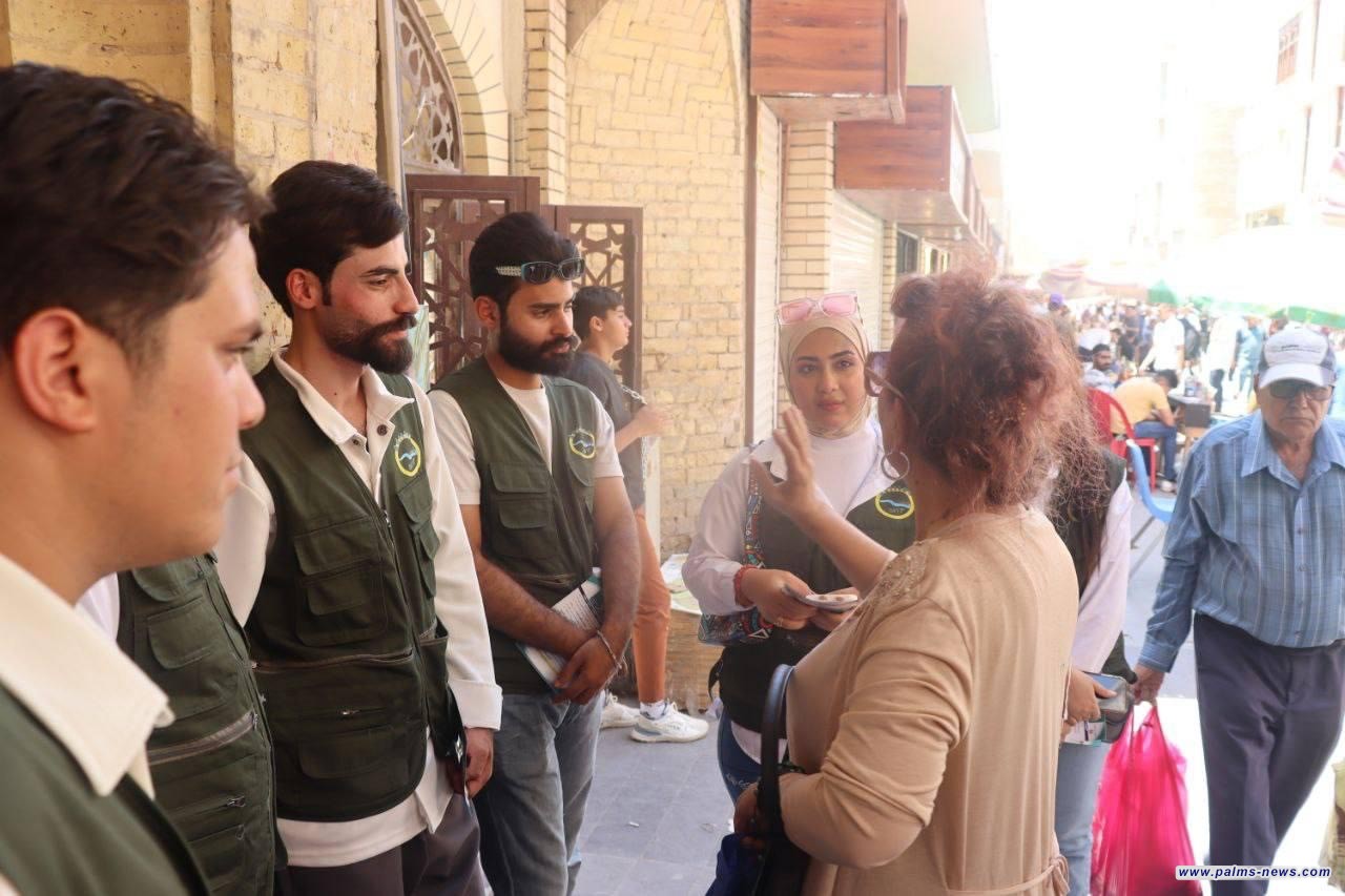 نخيل عراقي تواكب حملة فريق أجلان التطوعي للتعريف بمخاطر العنف الأسري