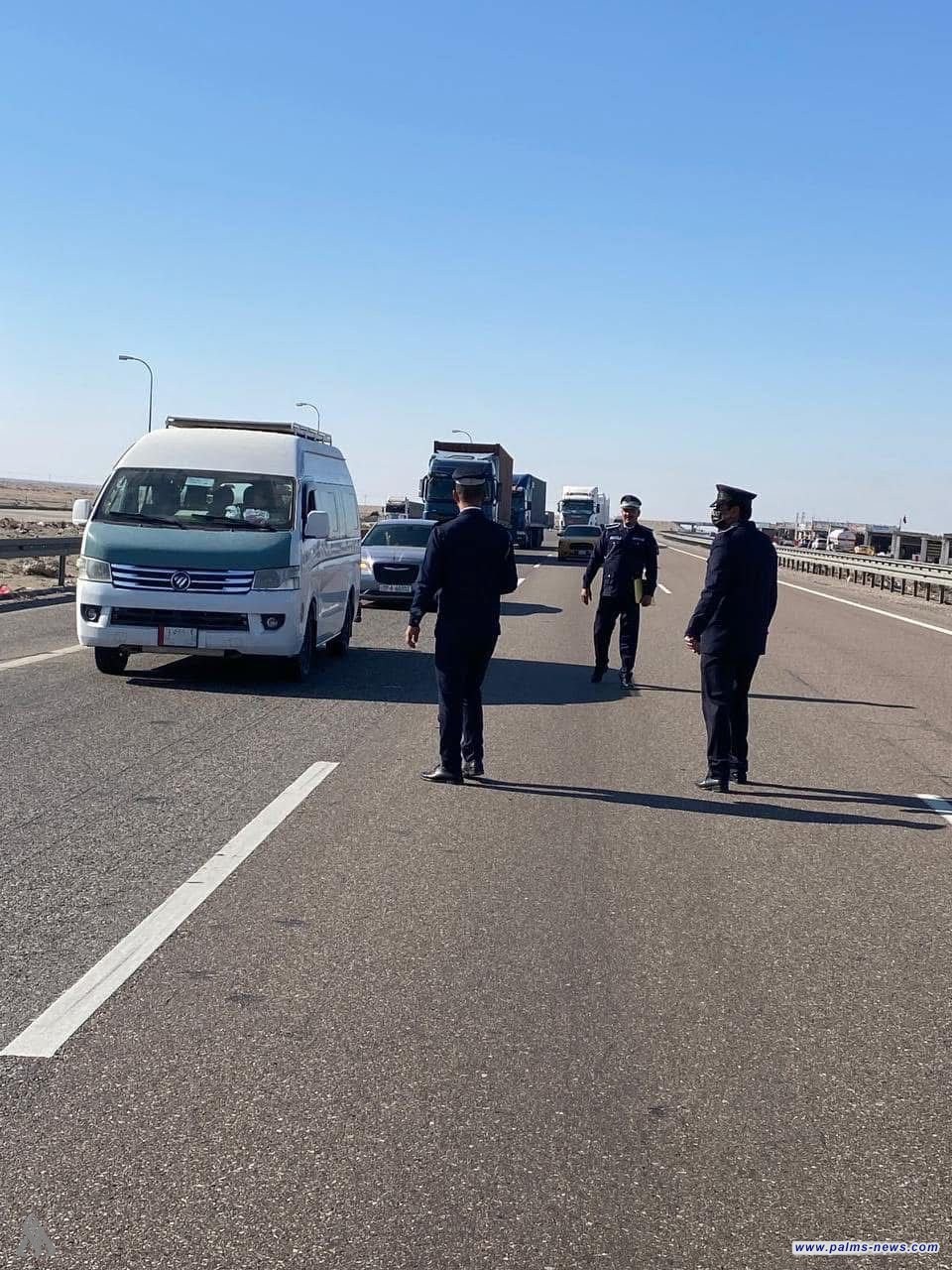 مرور ذي قار: انتشار مكثف على امتداد الطريق السريع لتسهيل التفويج العكسي للزائرين