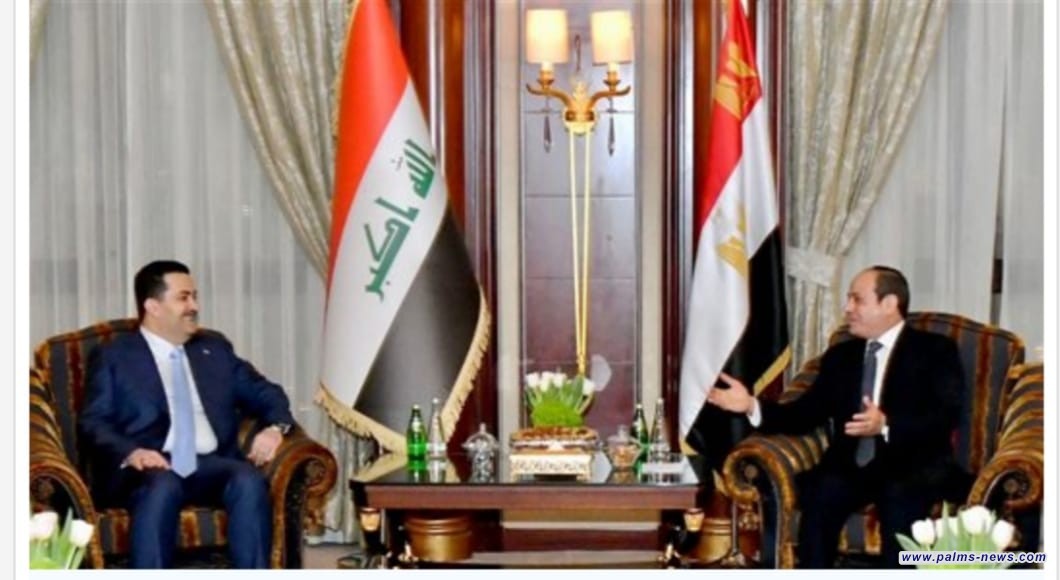 السيسي يستقبل رئيس وزراء العراق محمد شياع السوداني