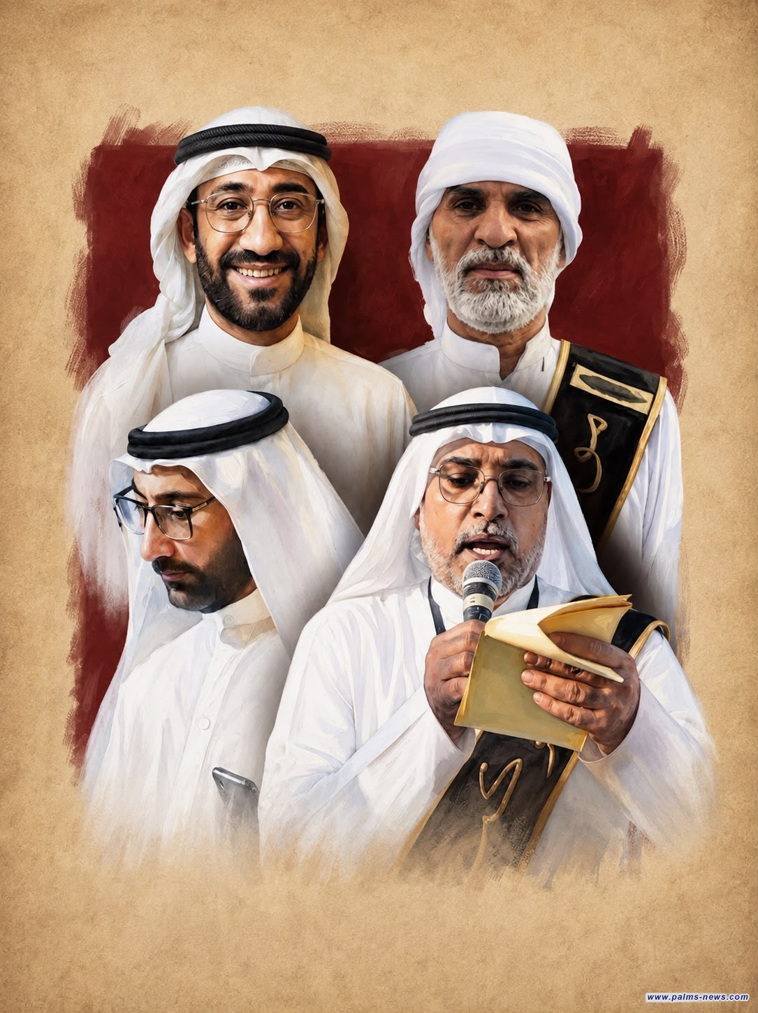 موكب بني عامر يودّع أربعة من رواديده بعد تعرّضهم لحادث سير أثناء عودتهم إلى البصرة.