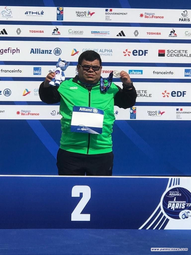 العراقي جراح نصار يحصد الميدالية الفضية في بطولة العالم بفرنسا العاب القوى