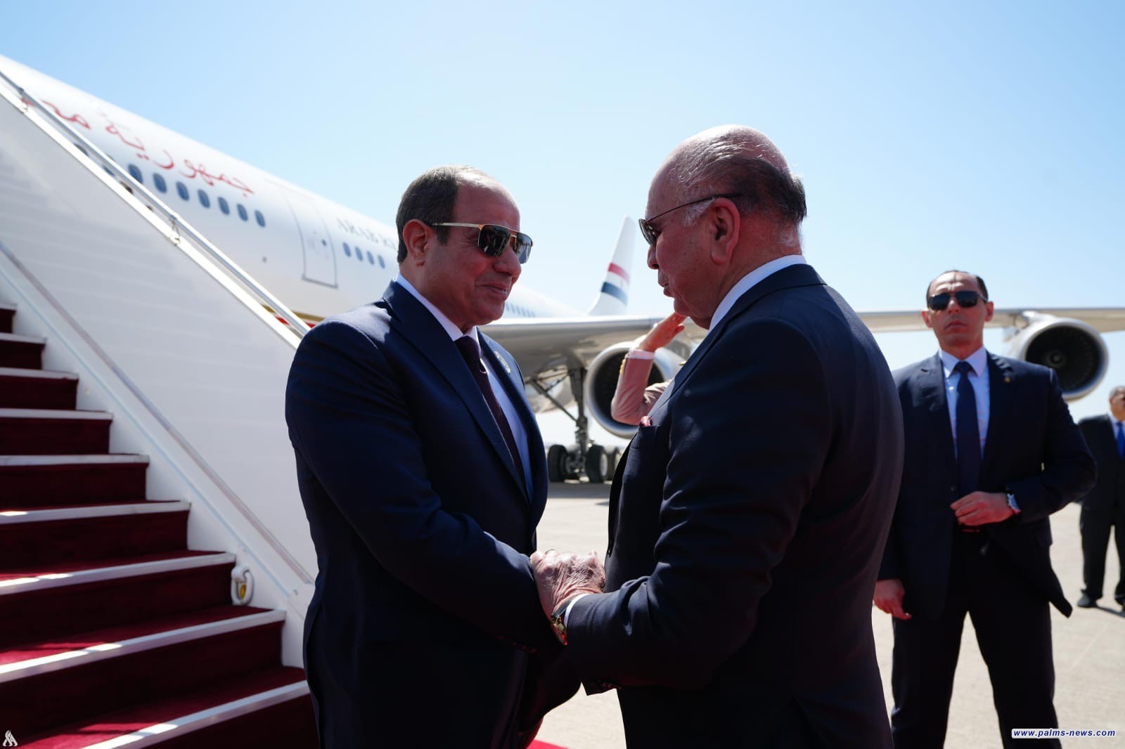 الرئيس المصري عبد الفتاح السيسي يصل إلى بغداد