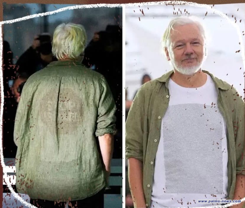 مؤسس "ويكيليكس" جوليان أسانج يناصر فلسطين على طريقته في مهرجان كان