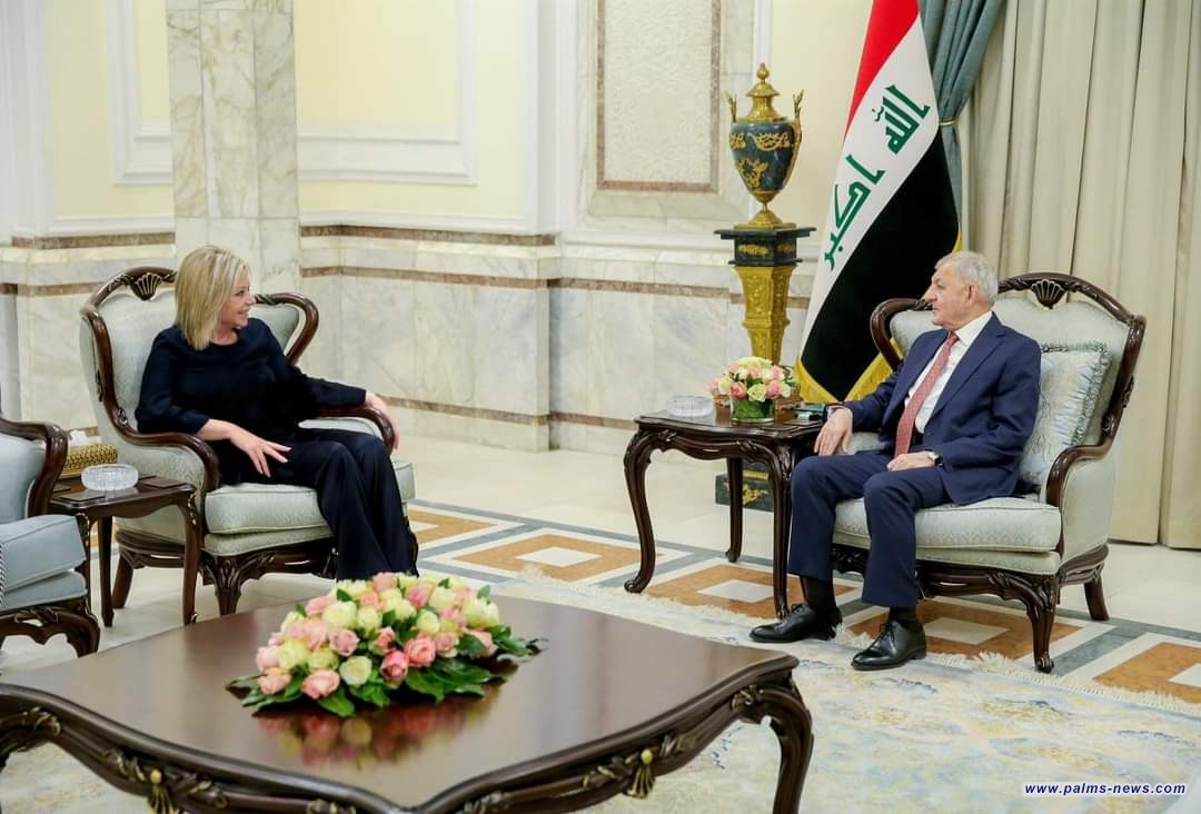 رئيس الجمهورية يبحث مع بلاسخارت ملف النازحين وتيسير عودتهم  لمناطقهم