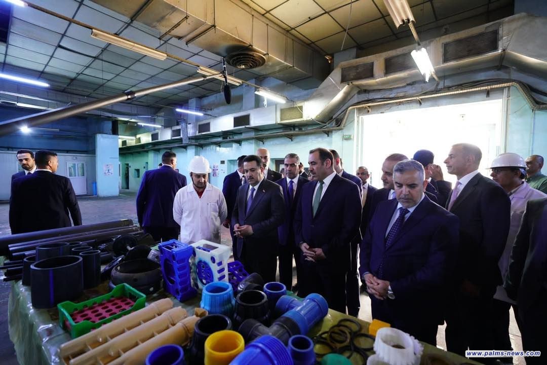 السوداني يجري زيارة إلى مصنع النعمان التابع للشركة العامة للصناعات الإنشائية