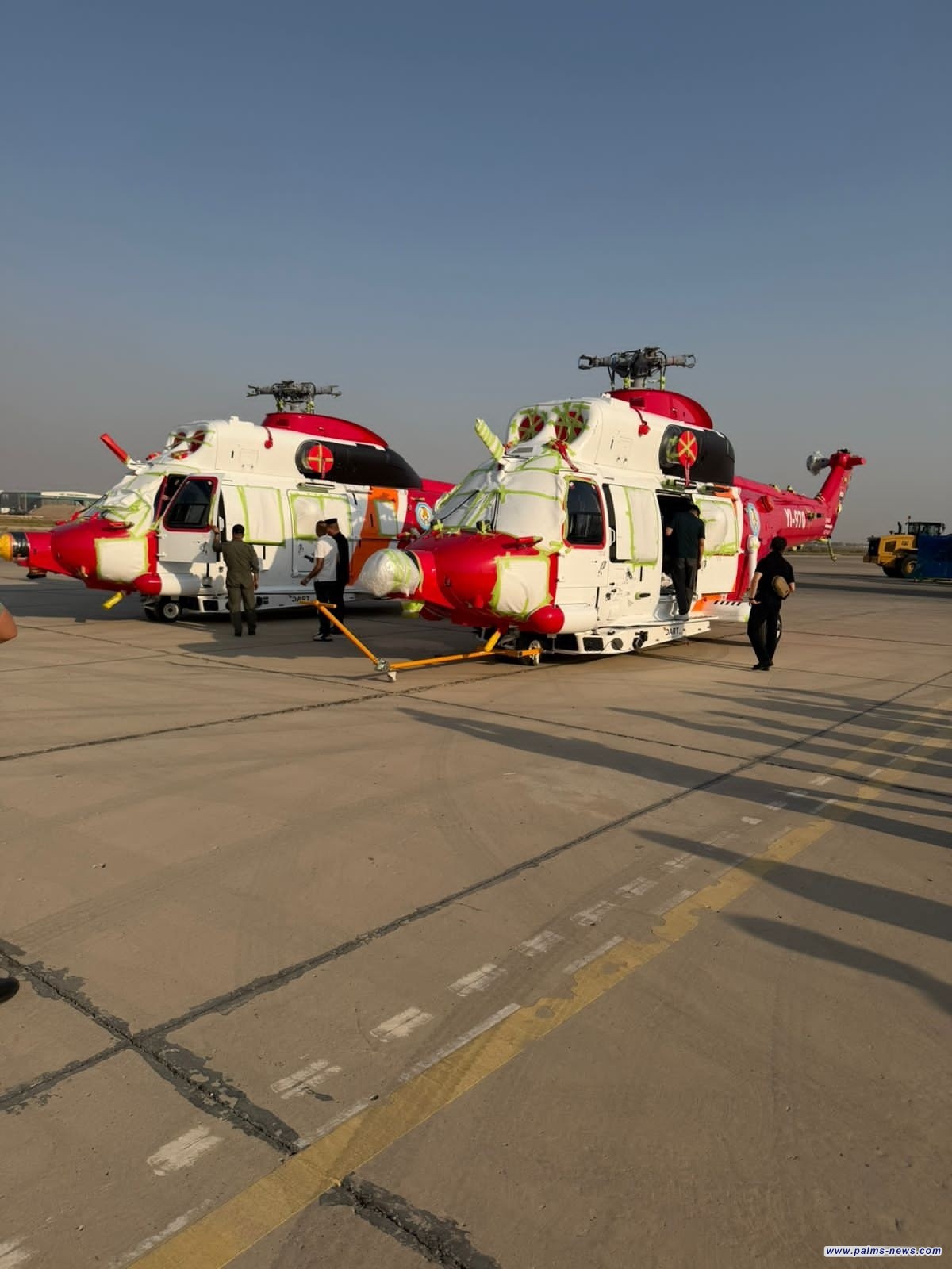 الدفاع المدني تتسلم أول دفعة من الطائرات المروحية المستخدمة في عمليات الإنقاذ والإطفاء