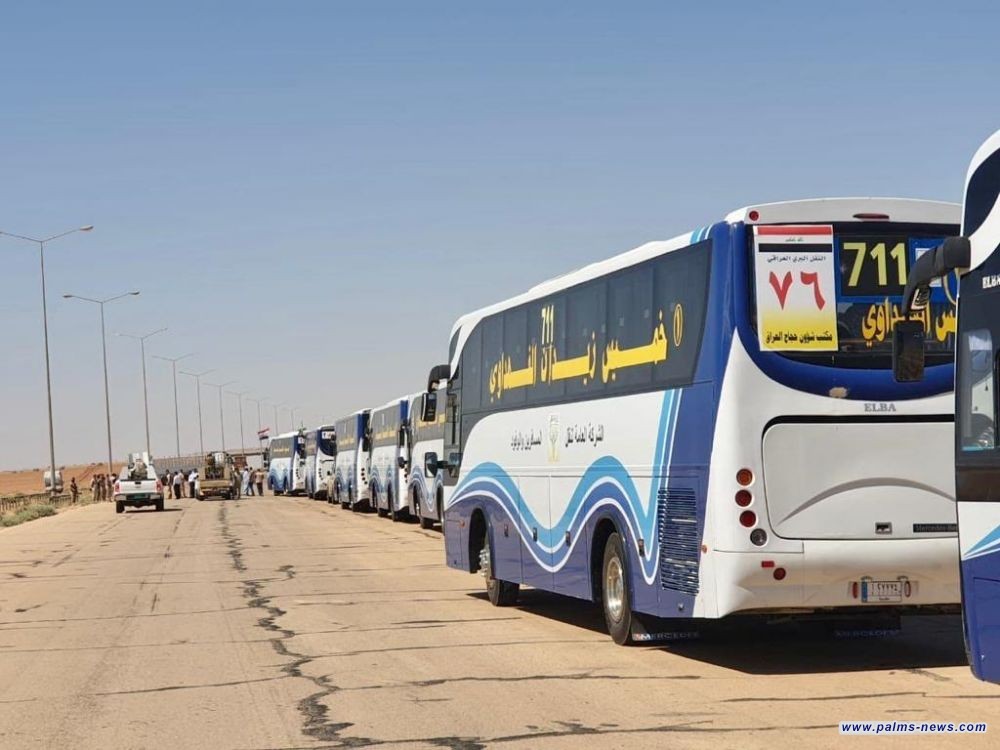 عبور أولى قوافل الحج البرية عبر منفذ عرعر الحدودي