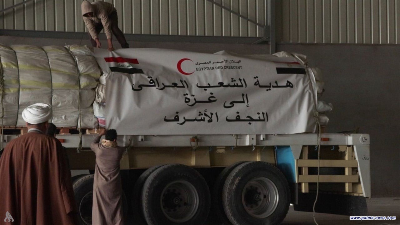 مكتب السيد الصدر يرسل قافلة مساعدات إلى غزة