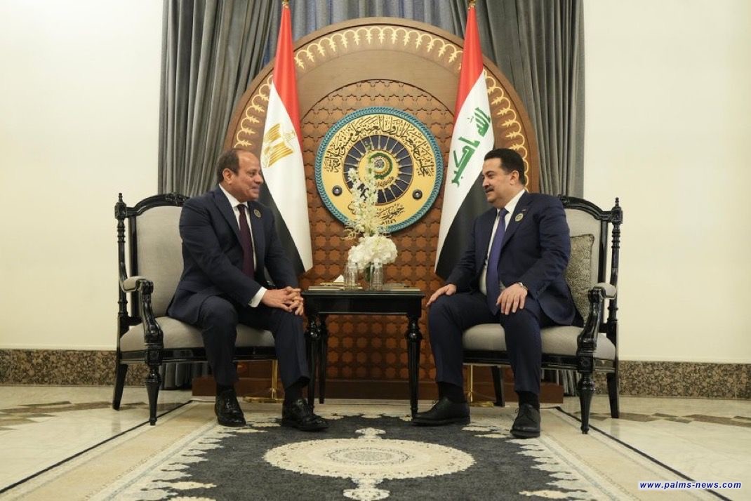 رئيس مجلس الوزراء السيد محمد شياع السوداني يعقد لقاءً ثنائياً مع رئيس جمهورية مصر العربية السيد عبد الفتاح السيسي.