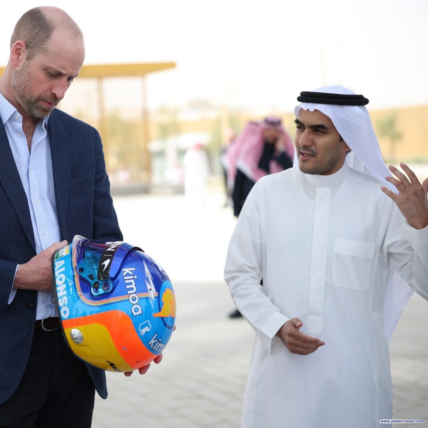 الأمير ويليام أمير ويلز، يزور السعودية لأول مرة ويطلع على المسار الرياضي في الرياض.