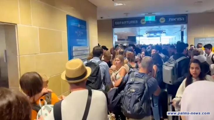 رعب بين المسافرين في تل أبيب بسبب صواريخ المقاومة