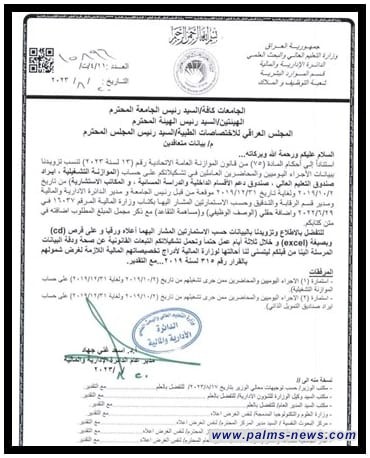 بالوثيقة.. التعليم تباشر بتحويل الاجور والمحاضرين الى عقود