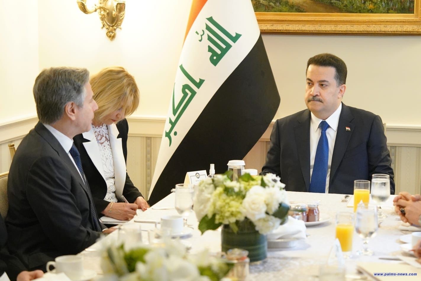 السوداني يلتقي في واشنطن وزير الخارجية الأمريكي