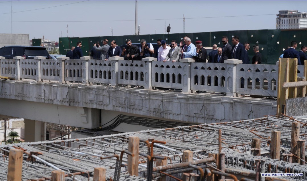السوداني يتابع ميدانياً الأعمال بمشروع المجسر الذي يربط جسر الطابقين بالمعلق