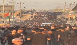 بالصور : أهالي الموصل يخرجون للشوارع لتقديم التعازي بذكرى استشهاد الإمام الحسين" عليه السلام"