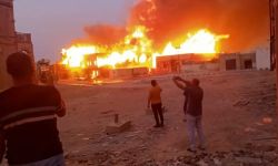 ديكور فيلم للفنانة إلهام شاهين يتعرض لحريق ضخم