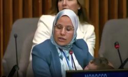 مغربية تلقي كلمة بالأمم المتحدة حاملة رضيعها