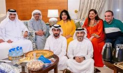 الشيخ عبدالله بن زايد يزور سميرة توفيق في منزلها