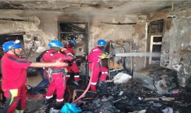 الدفاع المدني: إنقاذ عائلة من 11 شخصاً إثر حريق منزل في بغداد
