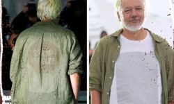 مؤسس "ويكيليكس" جوليان أسانج يناصر فلسطين على طريقته في مهرجان كان