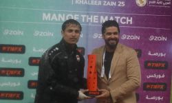 إبراهيم بايش ينال جائزة  أفضل لاعب بمباراة السعودية