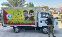 بالصور : مئات المشيعيين يشاركون بتشييع القيادي بكتائـ.ـب سيـ.ـد الشـ.ـهـ.ـداء، حيدر الموسـ.ـوي، وأبو علي الخليـ.ـل، ببغداد.