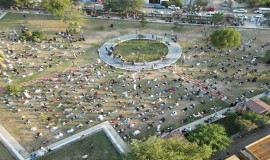 جانب مصور من مسابقة نبي الهدى التي أقامها مجلس علماء العراق في العاصمة بغداد أمس الاثنين، بمشاركة المئات.