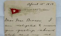 بيع رسالة أحد الناجين من غرق تيتانيك مقابل 400 ألف دولار