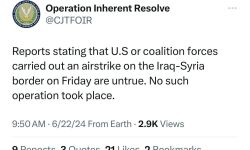 التحالف الدولي ينفي تنفيذ أي غارة جوية على الحدود العراقية السورية