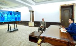 السوداني يفتتح عبر دائرة تلفزيونية مصنع الصلب في الشركة العامة للحديد والصلب بمحافظة البصرة.