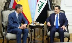 السوداني يستقبل نظيره الإسباني في بغداد ويؤكد على موقف العراق الداعم للقضية الفلسطينية