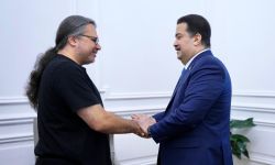 رئيس مجلس الوزراء السيد محمد شياع السوداني يستقبل الشاعر الفلسطيني تميم البرغوثي